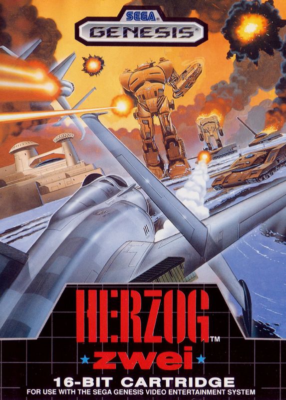 Herzog Zwei box art for Sega Genesis